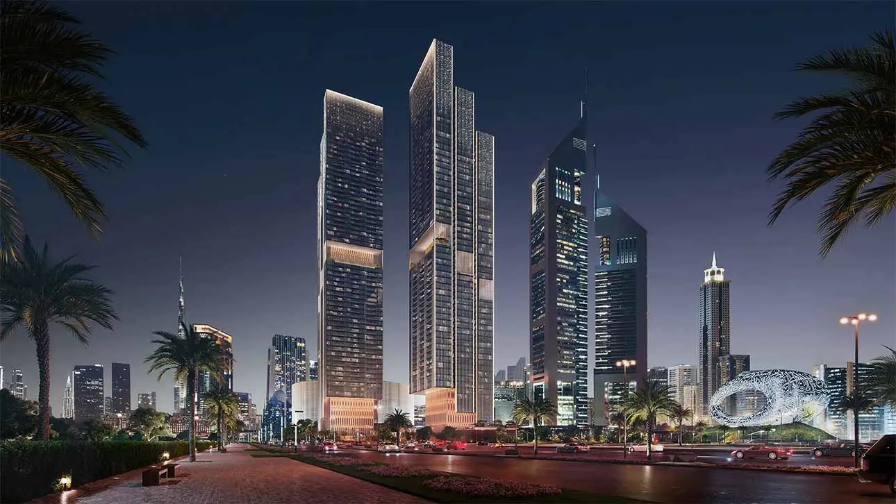 Proiectul Jumeirah Residences Emirates Towers realizat de Scda Architects în Dubai